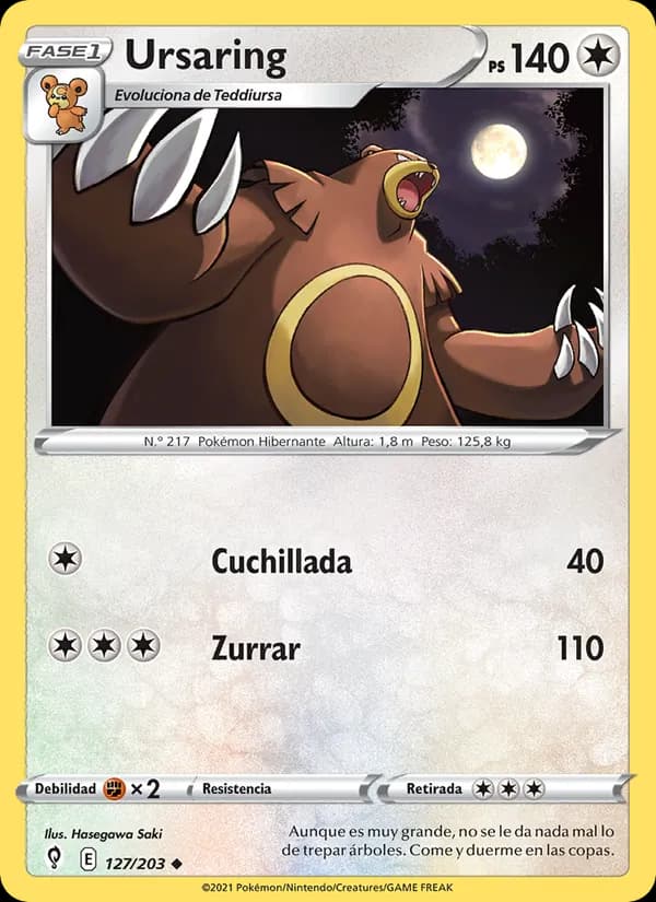Ursaring card in Spanish