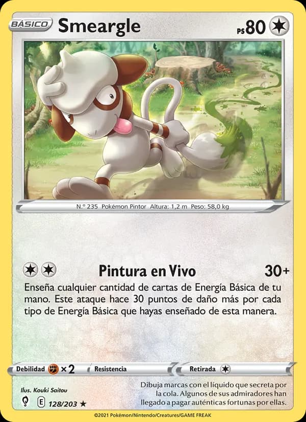Smeargle card in Spanish