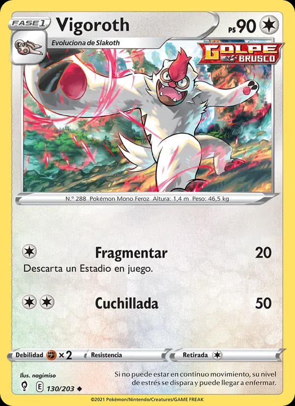 Vigoroth card in Spanish