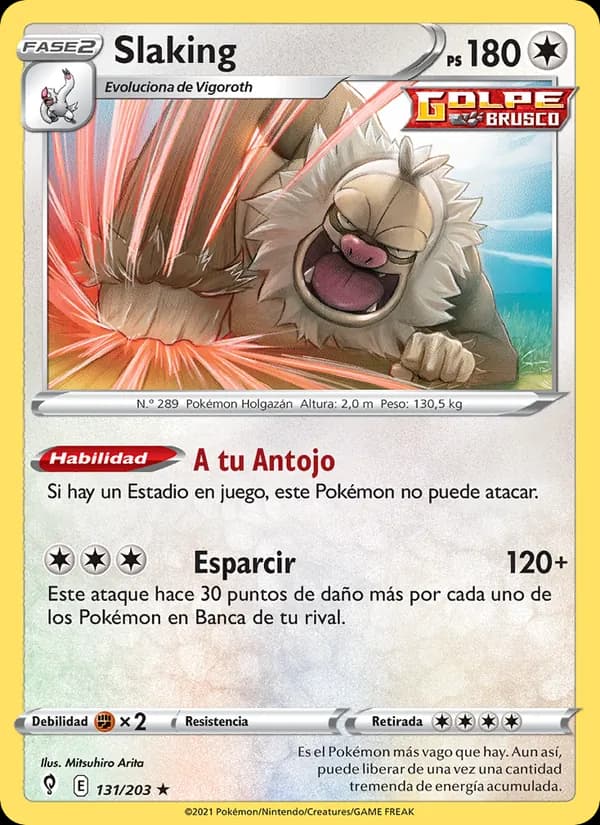 Slaking card in Spanish