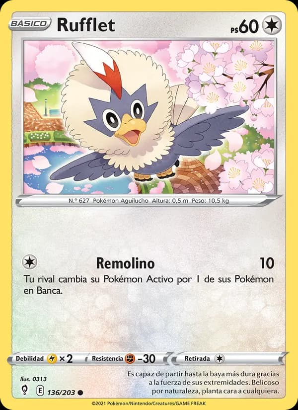 Rufflet card in Spanish