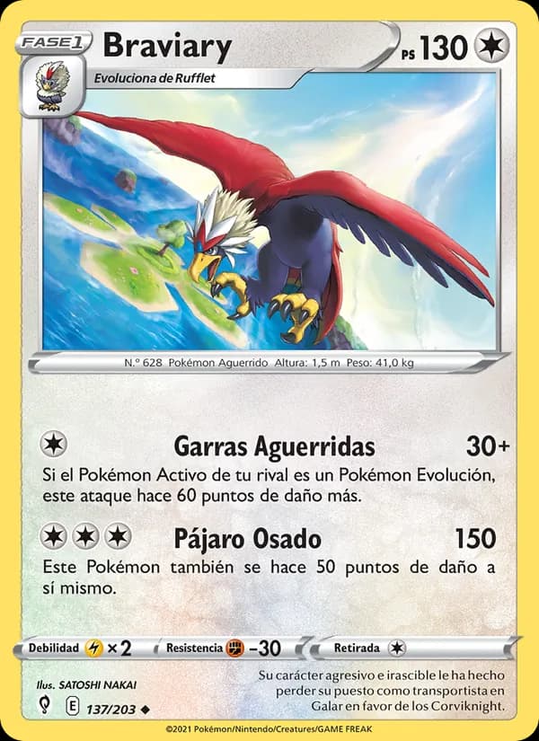 Braviary card in Spanish