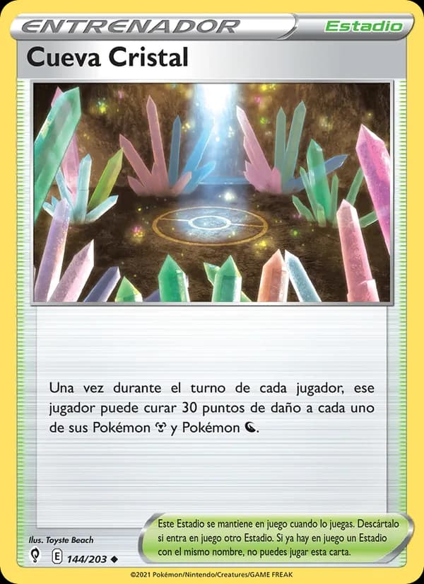 Cueva Cristal card in Spanish
