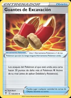 Guantes de Excavación card in Spanish