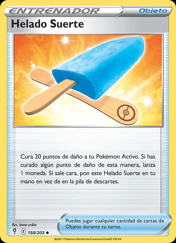 Helado Suerte card in Spanish