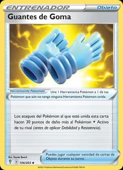 Guantes de Goma card in Spanish