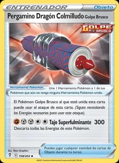 Pergamino Dragón Colmilludo Golpe Brusco card in Spanish