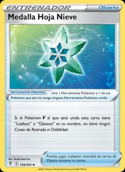 Medalla Hoja Nieve card in Spanish