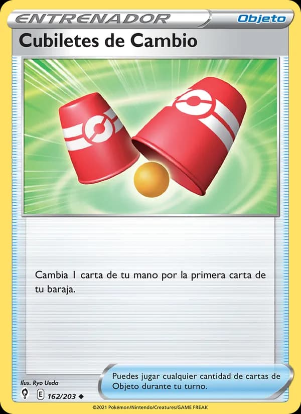 Cubiletes de Cambio card in Spanish
