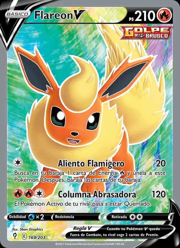 Flareon V card in Spanish
