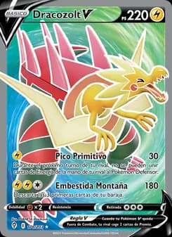 Dracozolt V card in Spanish