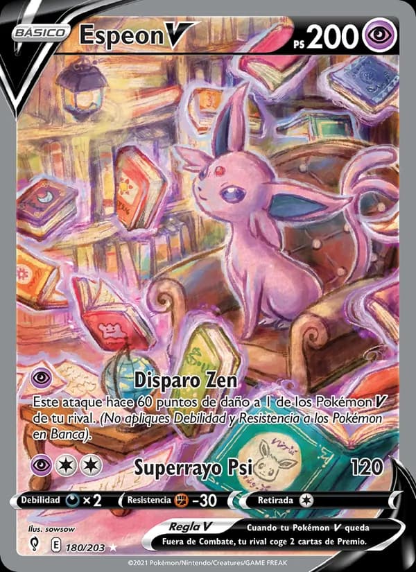 Espeon V card in Spanish