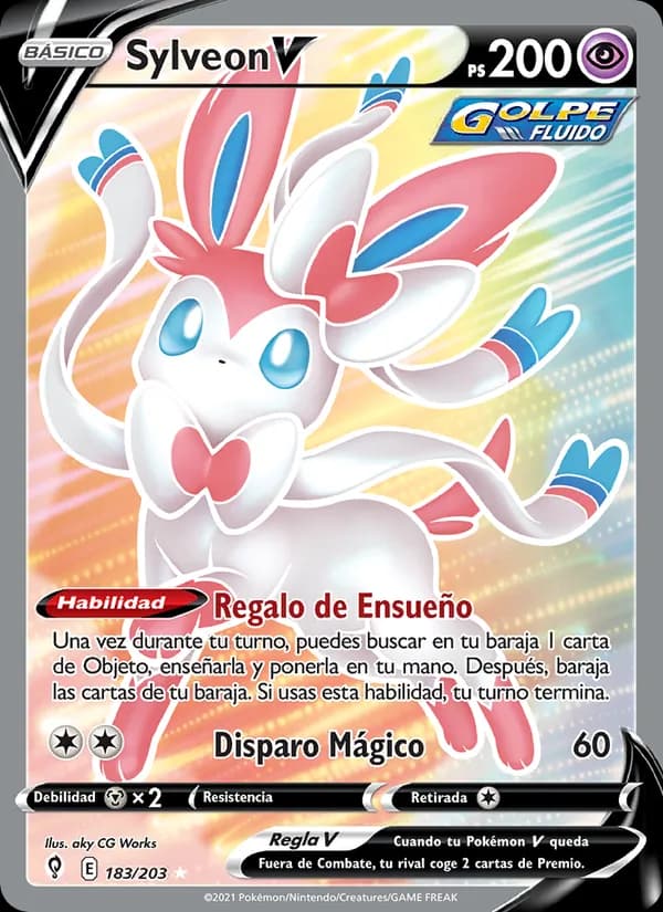 Sylveon V card in Spanish