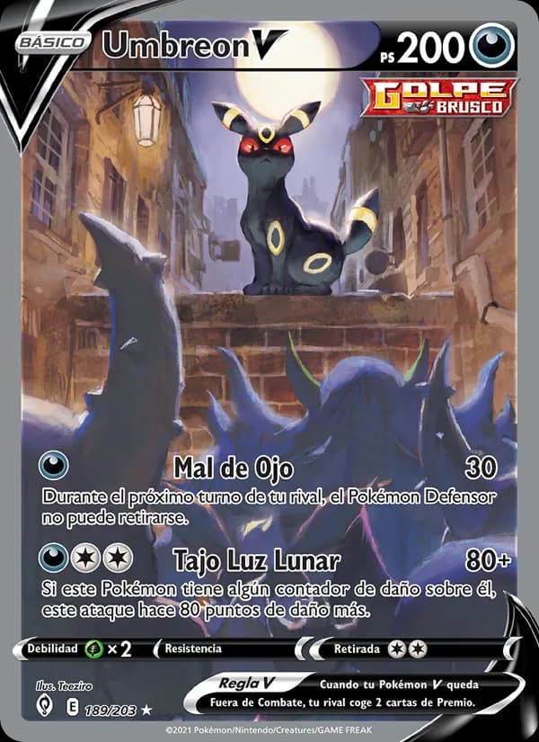 Umbreon V card in Spanish