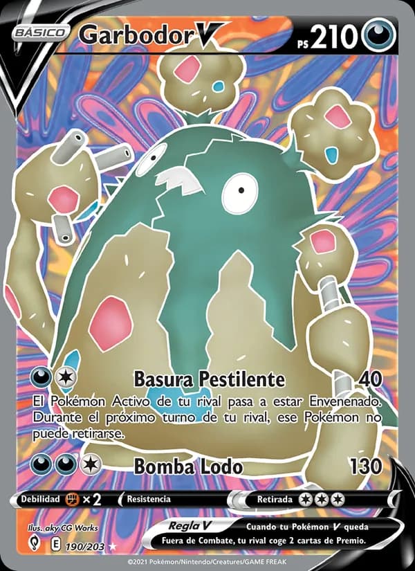 Garbodor V card in Spanish