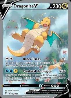 Dragonite V card in Spanish