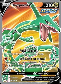 Rayquaza V card in Spanish