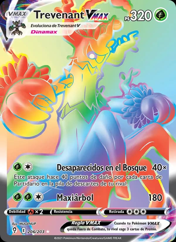 Trevenant VMAX card in Spanish