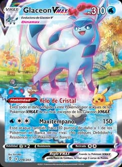 Glaceon VMAX card in Spanish