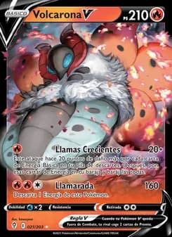 Volcarona V card in Spanish