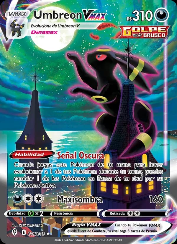 Umbreon VMAX card in Spanish