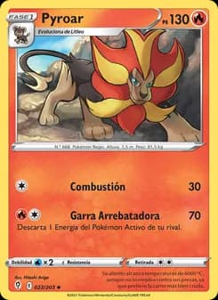 Pyroar card in Spanish