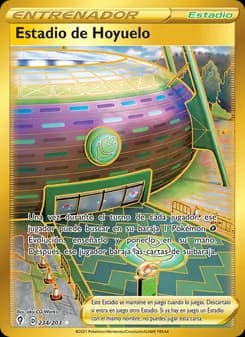 Estadio de Hoyuelo card in Spanish