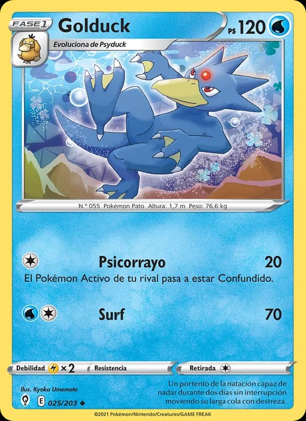 Golduck card in Spanish