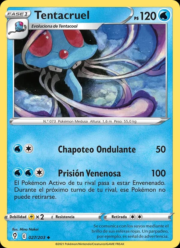 Tentacruel card in Spanish