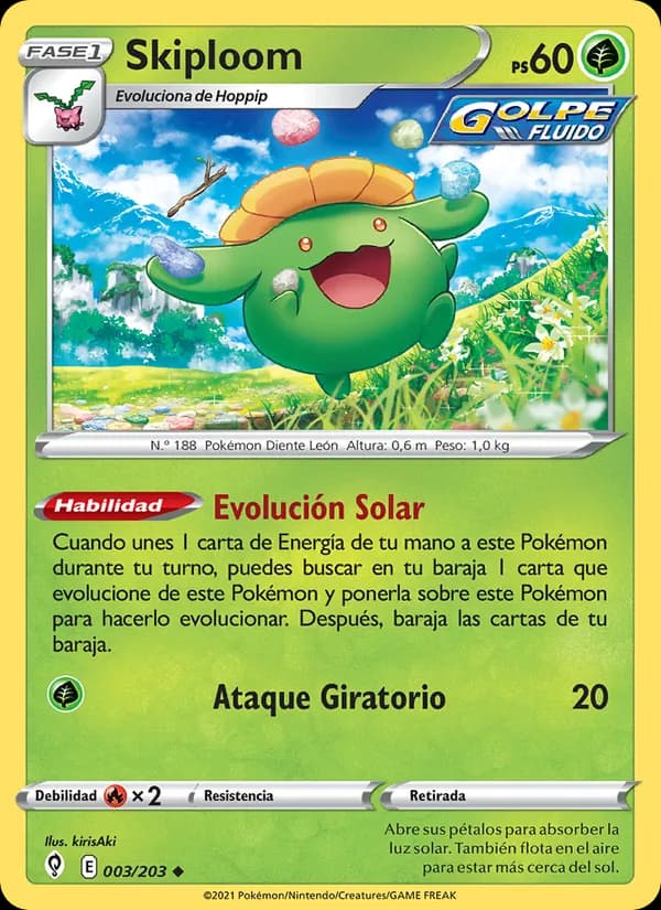 Skiploom card in Spanish