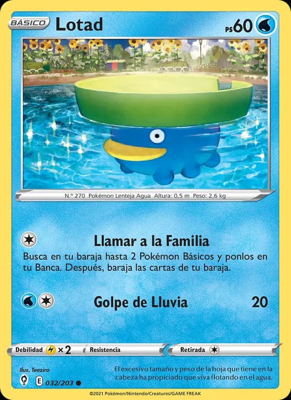 Lotad card in Spanish