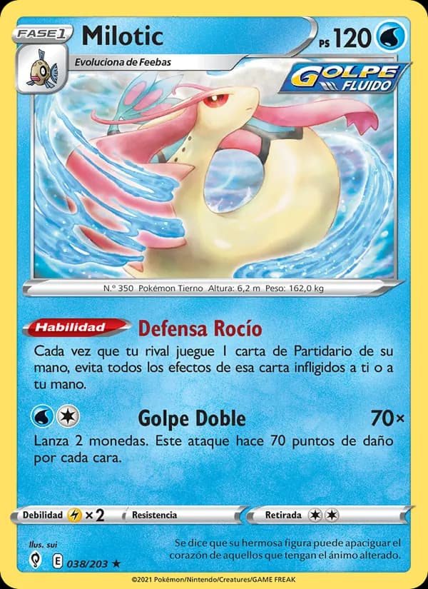 Milotic card in Spanish