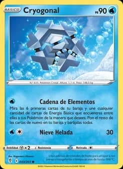 Cryogonal card in Spanish