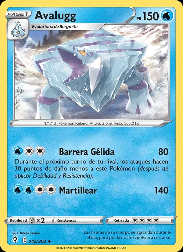 Avalugg card in Spanish