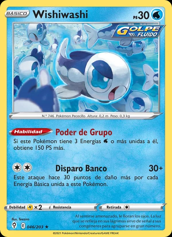 Wishiwashi card in Spanish