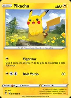 Pikachu card in Spanish