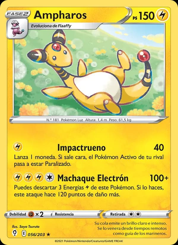 Ampharos card in Spanish