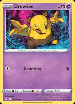 Drowzee card in Spanish