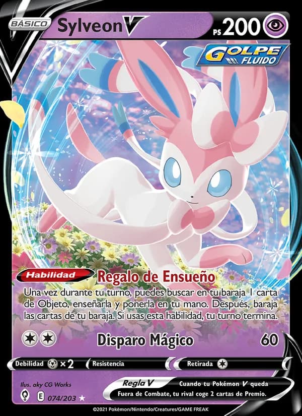 Sylveon V card in Spanish