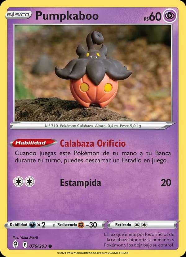 Pumpkaboo card in Spanish
