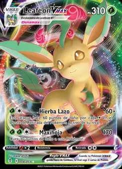 Leafeon VMAX card in Spanish