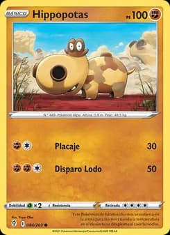 Hippopotas card in Spanish