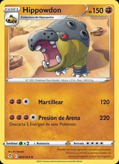 Hippowdon card in Spanish