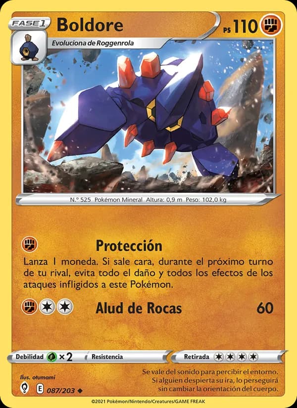 Boldore card in Spanish