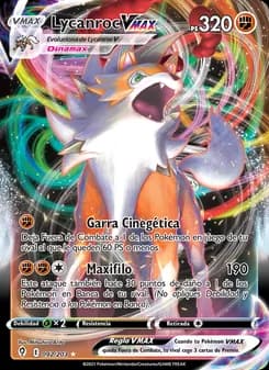 Lycanroc VMAX card in Spanish