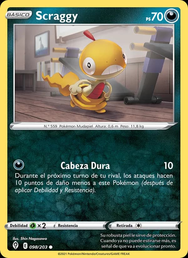 Scraggy card in Spanish