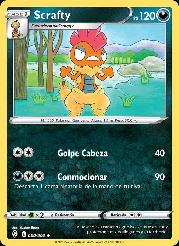 Scrafty card in Spanish