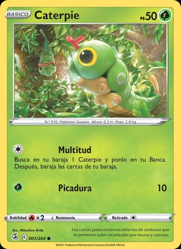 Caterpie card in Spanish