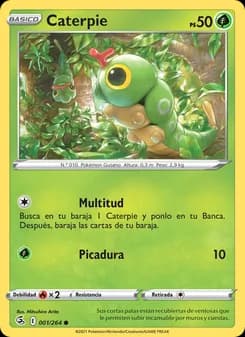 Caterpie card in Spanish