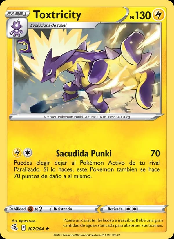 Toxtricity card in Spanish